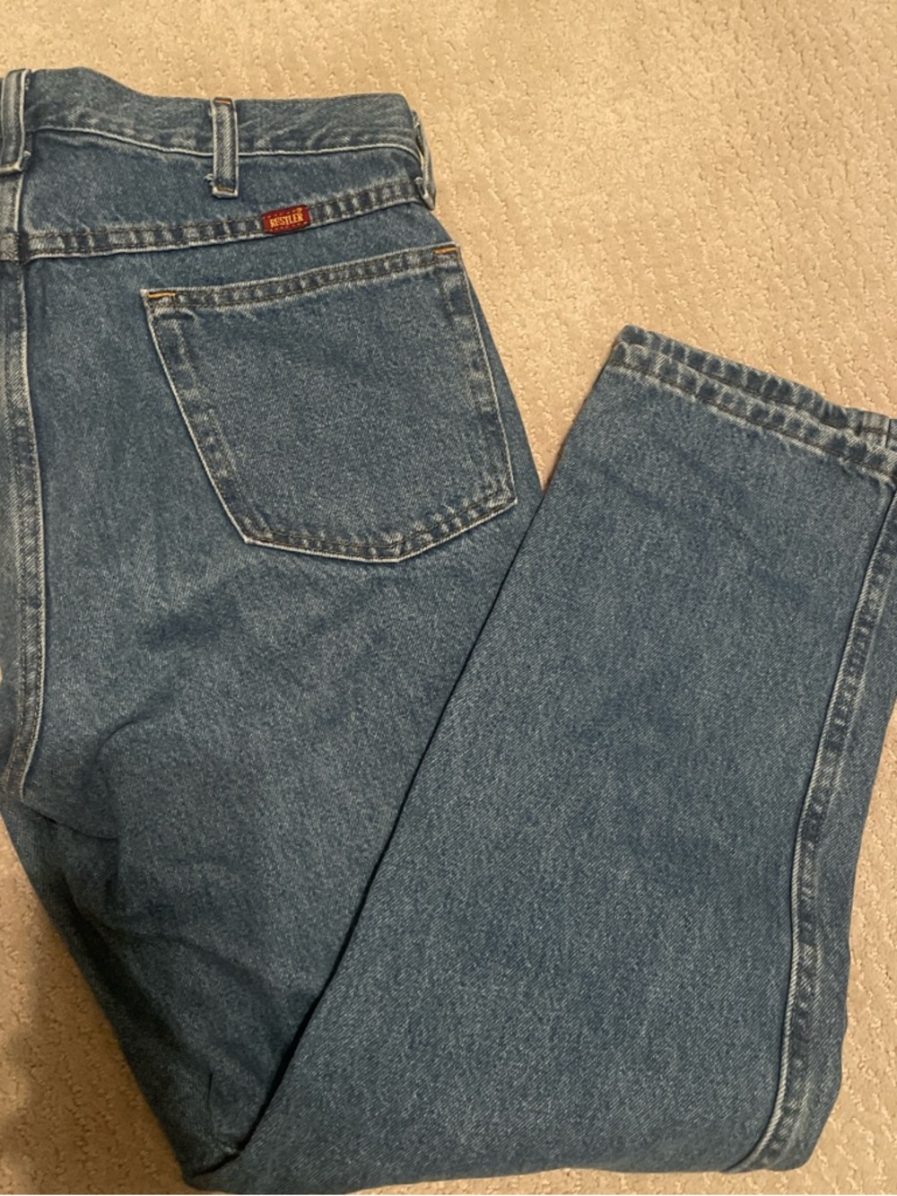 Rustler 36x29 Medium Wash Jeans Straight Leg Regular Fit Wrangler Denim